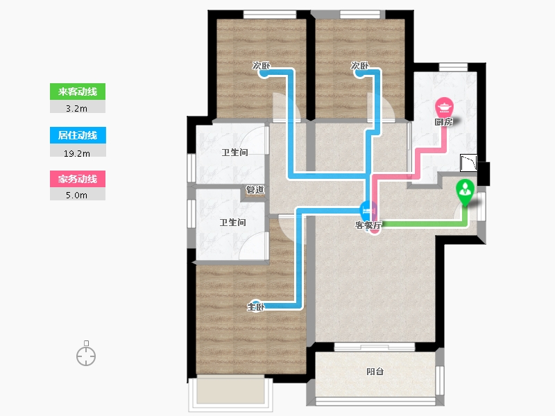 福建省-厦门市-保利和光城悦8号楼89m²-71.20-户型库-动静线