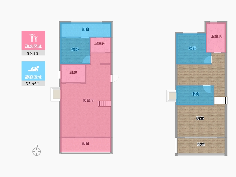 福建省-厦门市-IOI棕榈国际住区5号楼123m²-121.59-户型库-动静分区