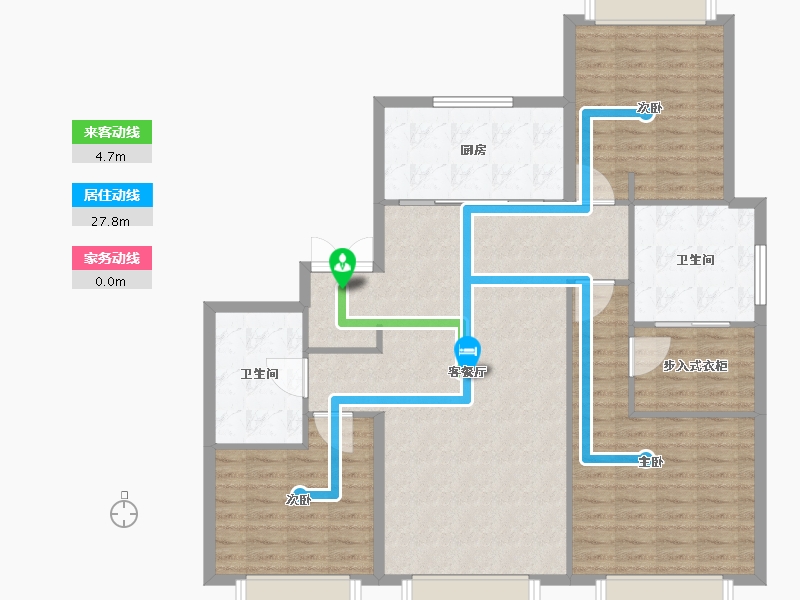 天津-天津市-梅江壹号院6栋,15栋11栋建面155m²-124.00-户型库-动静线