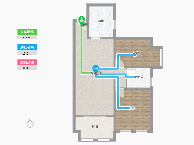 福建省-厦门市-夏商新纪元B户型88m²-63.67-户型库-动静线