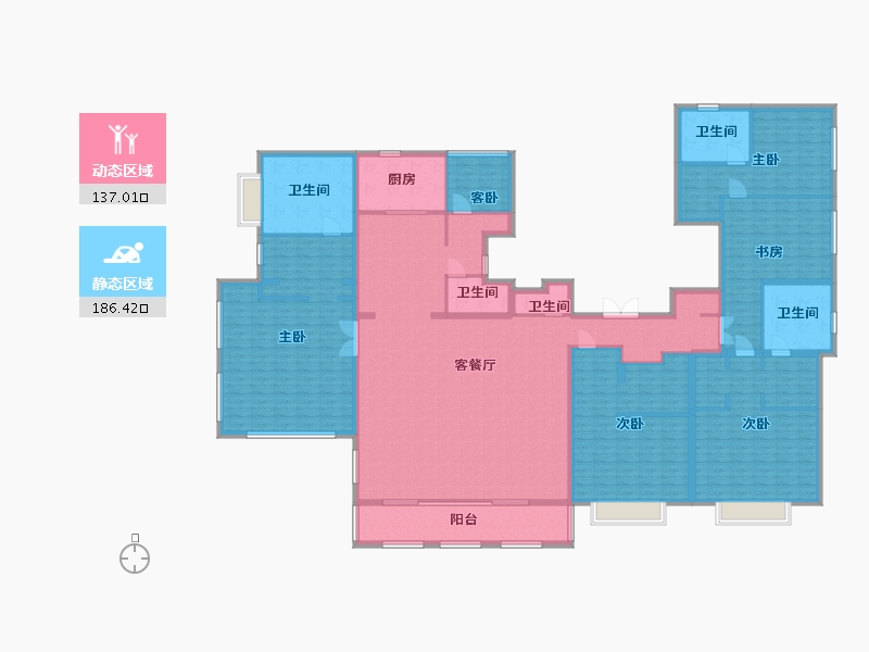 北京-北京市-中海北京世家370m²1-1,1-2号楼-296.25-户型库-动静分区