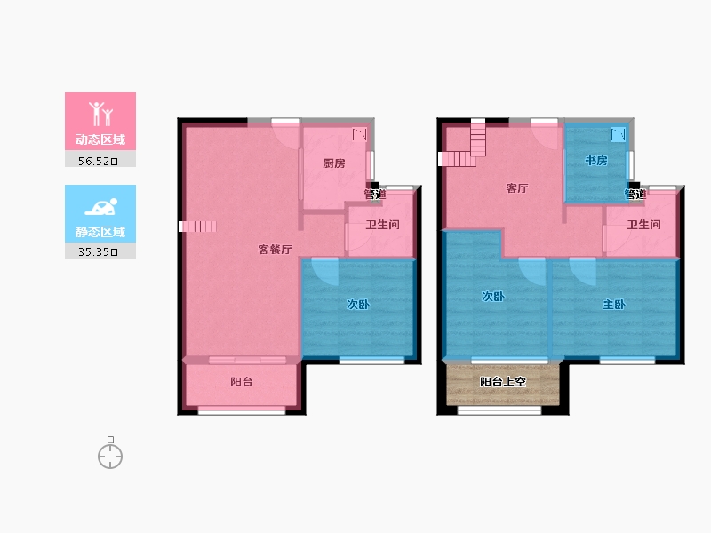 福建省-厦门市-特房樾琴湾103m²-86.34-户型库-动静分区