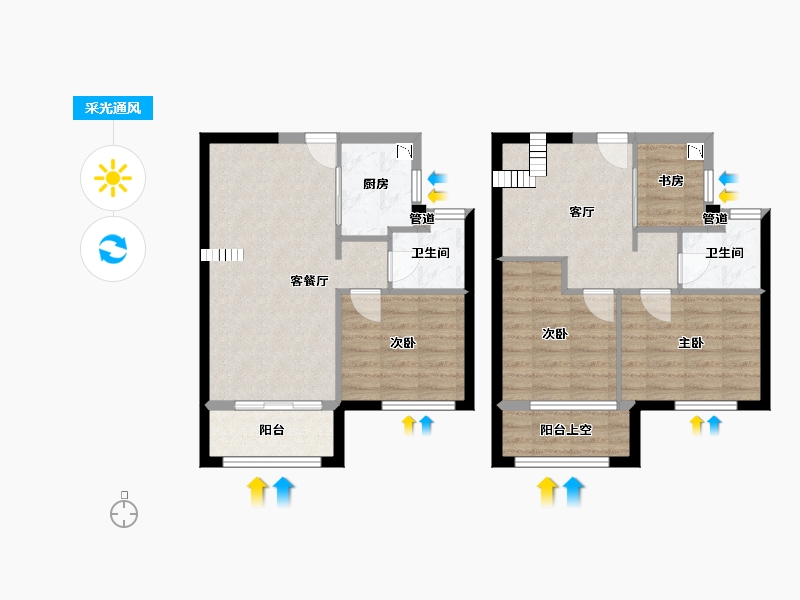 福建省-厦门市-特房樾琴湾103m²-86.34-户型库-采光通风