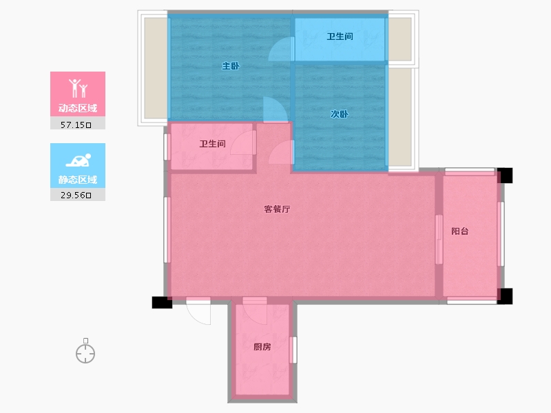 广东省-广州市-富城华庭10栋99㎡02户型-78.77-户型库-动静分区