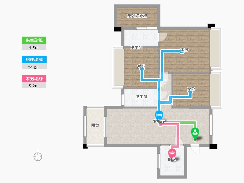 广东省-广州市-富城华庭03户型10栋119㎡-94.77-户型库-动静线