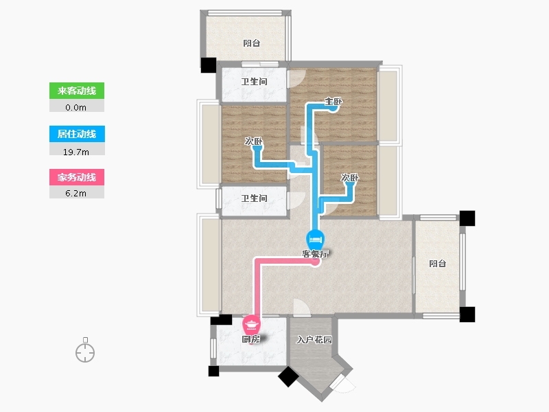 广东省-广州市-富城华庭9栋129㎡03户型-102.48-户型库-动静线