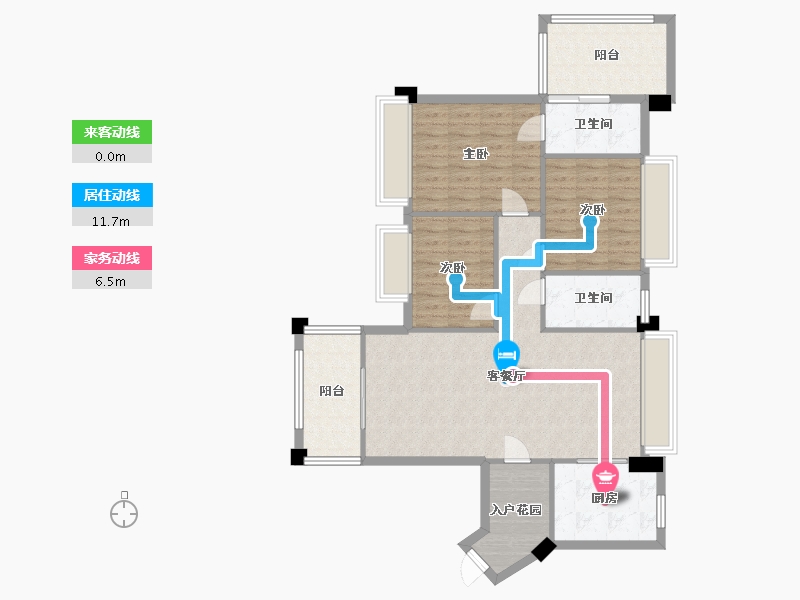 广东省-广州市-富城华庭9栋129㎡02户型-102.59-户型库-动静线