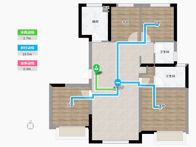 天津-天津市-天安象屿智慧城-都城50号楼,42号楼,39号楼建面120m²-84.39-户型库-动静线