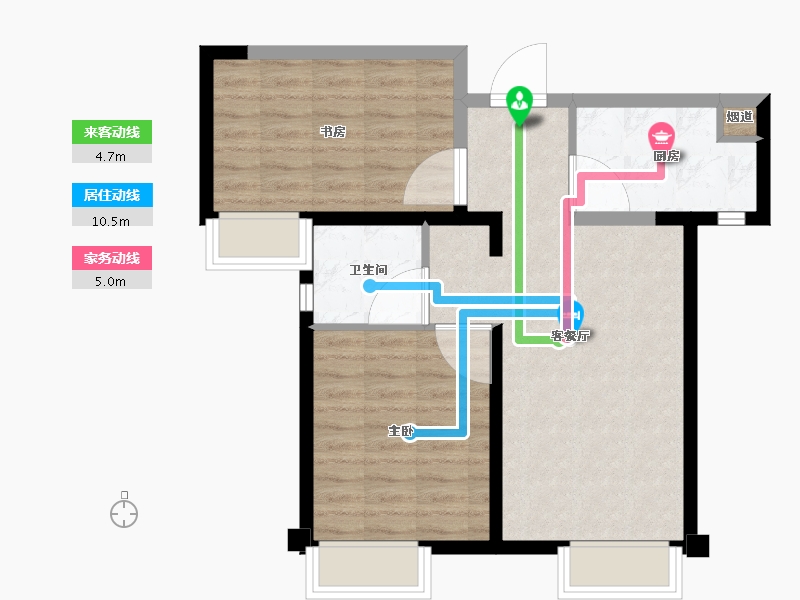 天津-天津市-天安象屿智慧城-都城13号楼,9号楼,8号楼建面80m²-63.84-户型库-动静线