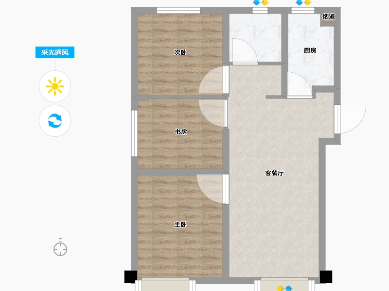 天津-天津市-天安象屿智慧城-都城13号楼,9号楼,8号楼建面85m²-67.89-户型库-采光通风