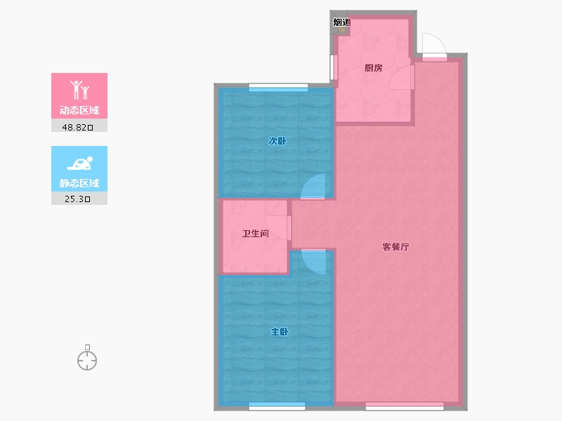 天津-天津市-中海国际公园城悦湖苑14号楼,商湖苑4号楼,悦湖苑15号楼建面85m²-67.91-户型库-动静分区