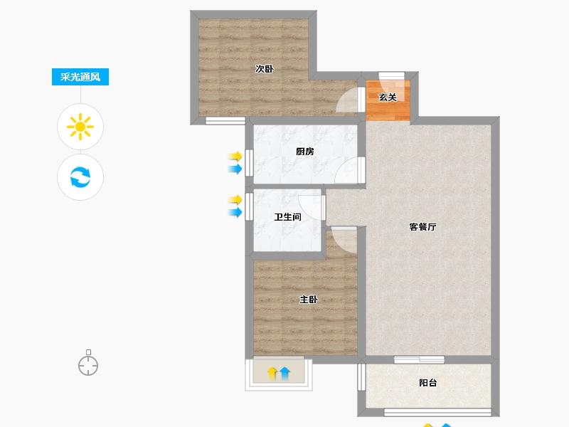 河南省-郑州市-郑西理想城3号楼,4号楼,5号楼,6号楼,7号楼,三期9,二期11,-70.40-户型库-采光通风