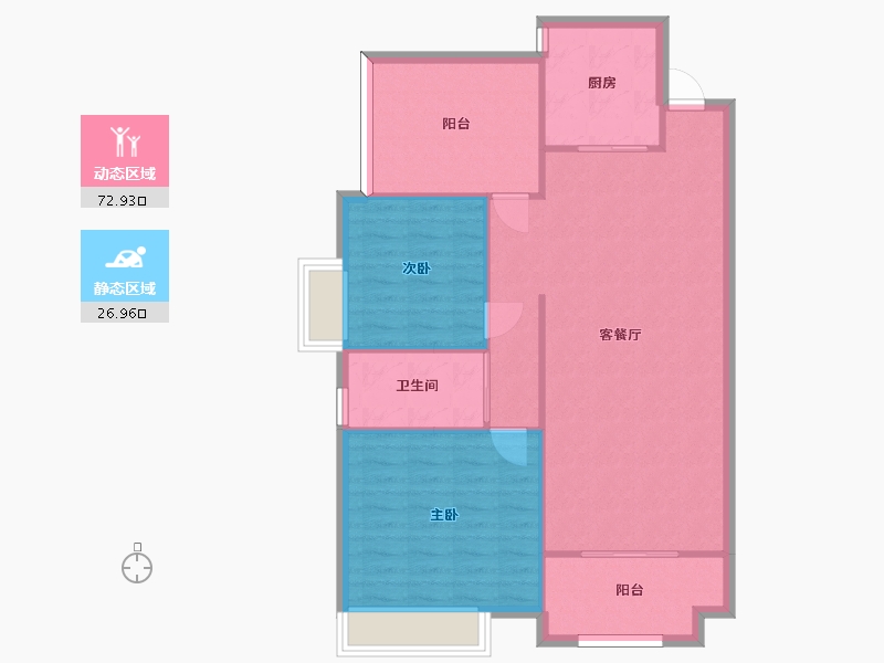 湖南省-长沙市-璞悦府1栋建面112m²-92.01-户型库-动静分区