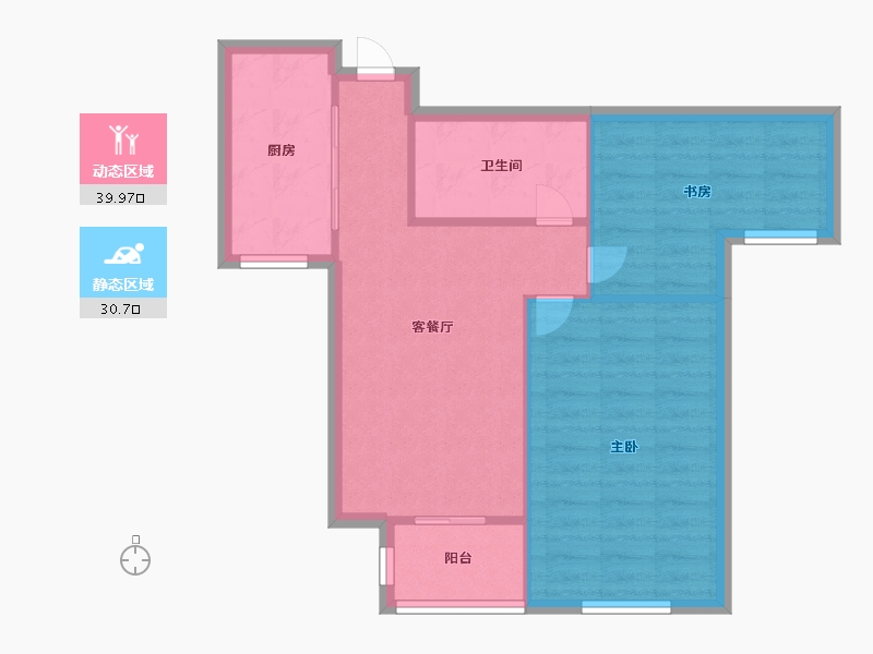 天津-天津市-泰达城河与海10号楼,11号楼建面80m²-64.00-户型库-动静分区