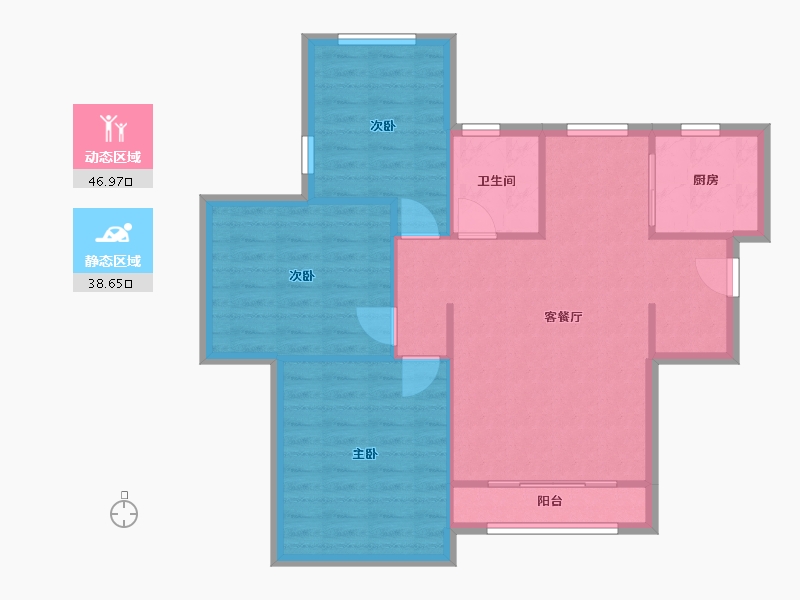 天津-天津市-雅仕兰庭雅仕嘉园4号楼,雅仕嘉园8号楼建面116m²-78.00-户型库-动静分区