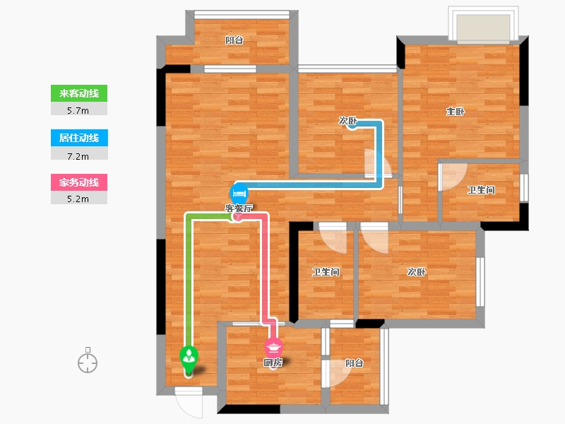 重庆-重庆市-融信澜湾小高层40号楼,小高层41号楼,小高层42号楼,小高层43号楼,小高层4-83.56-户型库-动静线