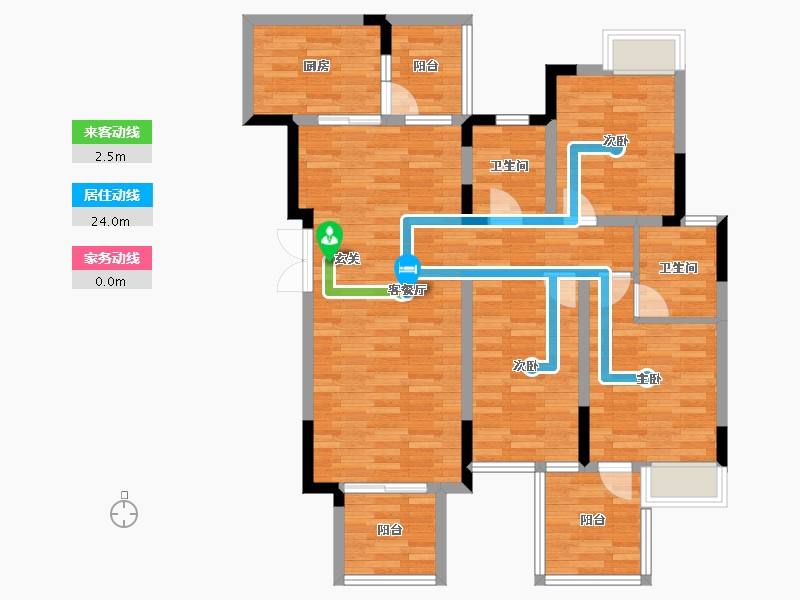 重庆-重庆市-西海岸凯悦17号楼,18号楼,19号楼,20号楼,21号楼,22号楼,23-97.68-户型库-动静线