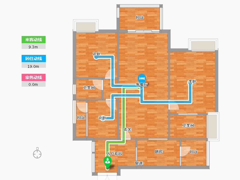 重庆-重庆市-西海岸凯悦25号楼,26号楼,27号楼,30号楼117m²-117.00-户型库-动静线