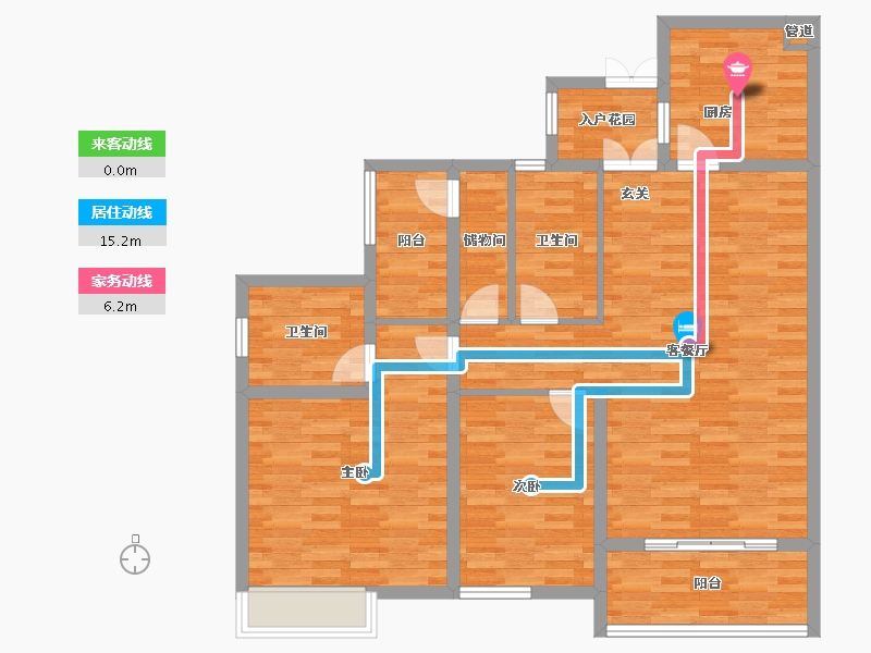 重庆-重庆市-西海岸凯悦5号楼,26号楼,27号楼,30号楼105m²-104.99-户型库-动静线