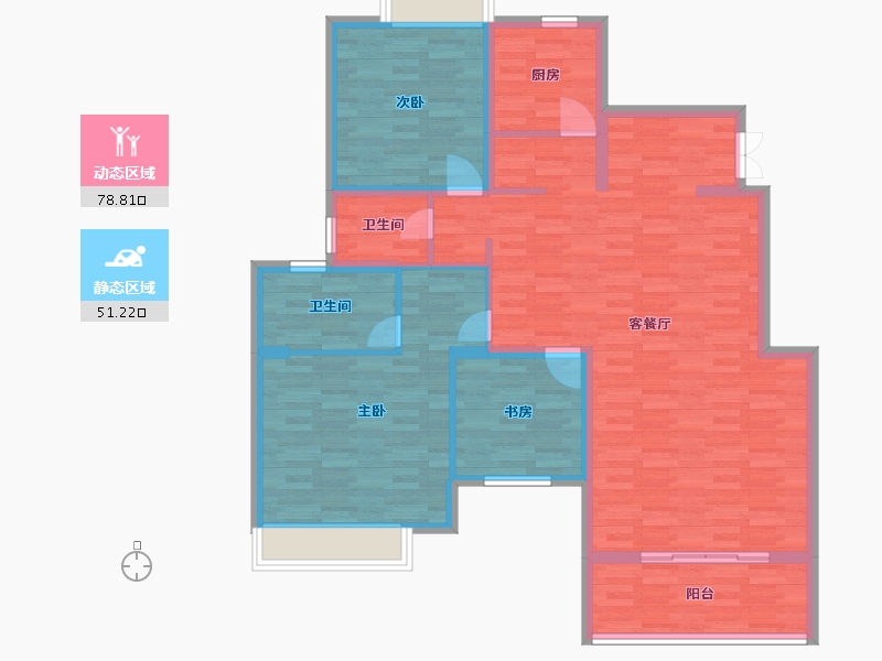 重庆-重庆市-香林豪郡2期套内117m²-117.00-户型库-动静分区