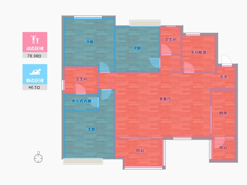 重庆-重庆市-中建御湖壹号御峰A6号楼/26号楼115m²-114.96-户型库-动静分区