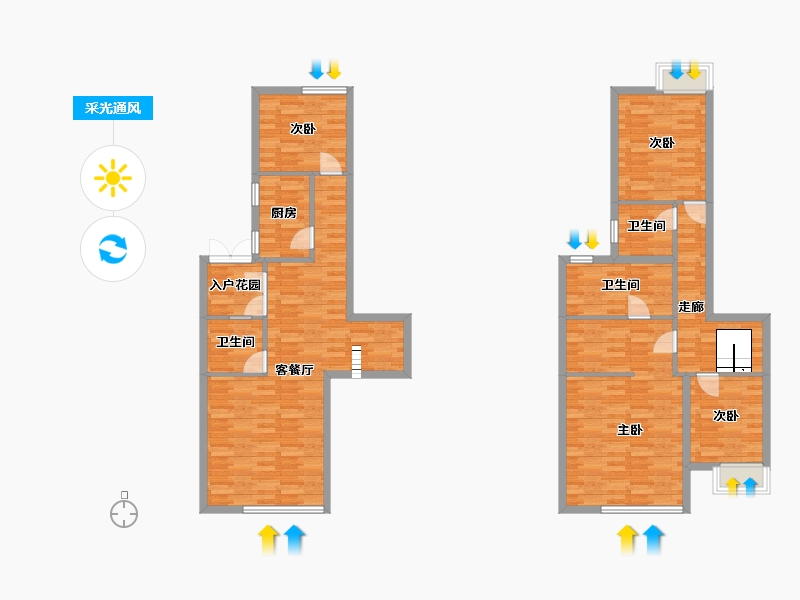 重庆-重庆市-香林豪郡2期套内137m²-122.87-户型库-采光通风