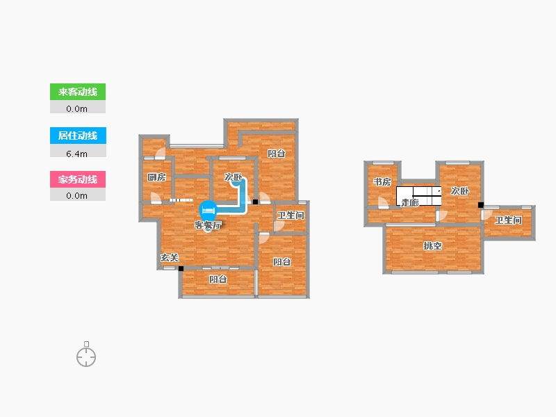 重庆-重庆市-弘阳昕悦府洋房1号楼建面141m²-178.67-户型库-动静线