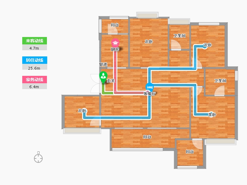 重庆-重庆市-奥园金澜湾37号楼124m²-124.00-户型库-动静线