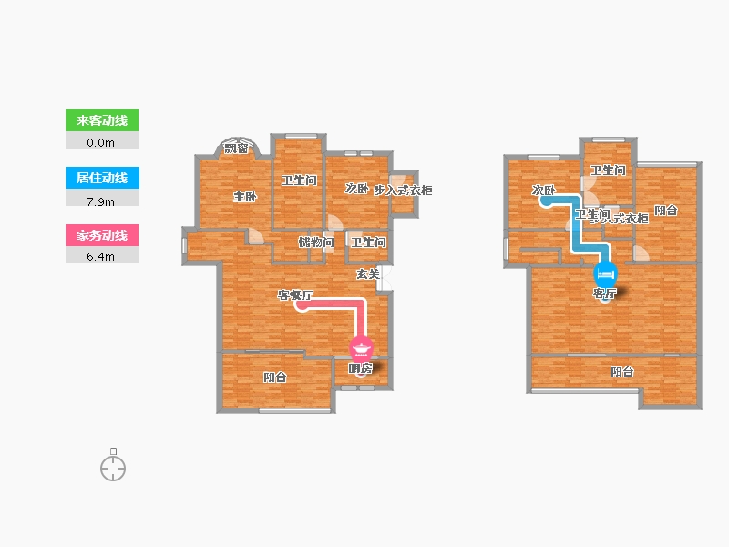 重庆-重庆市-中铁任之健康城157.8m²-216.90-户型库-动静线