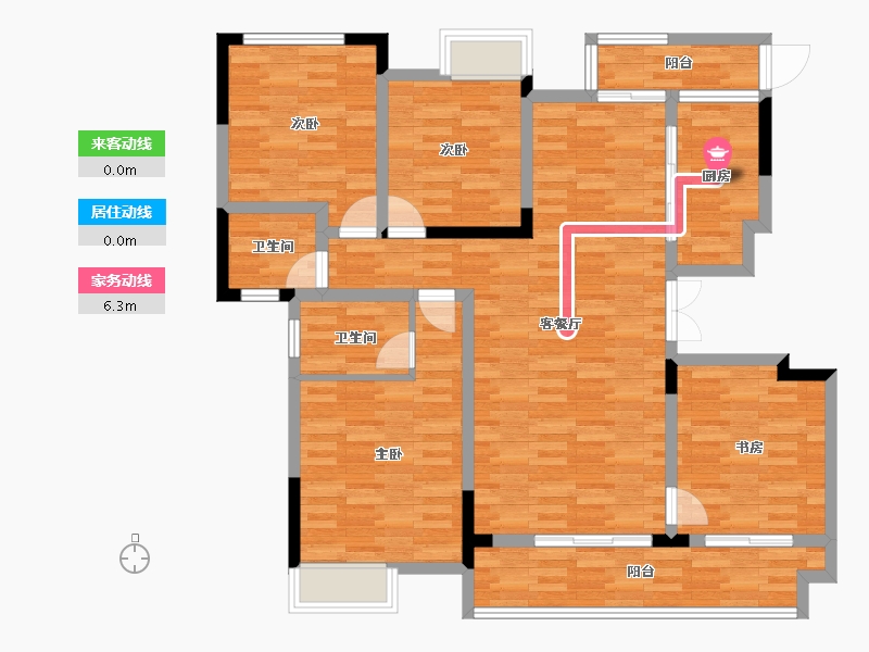 重庆-重庆市-中建湖山印象洋房20号楼,洋房21号楼131.88㎡-109.94-户型库-动静线