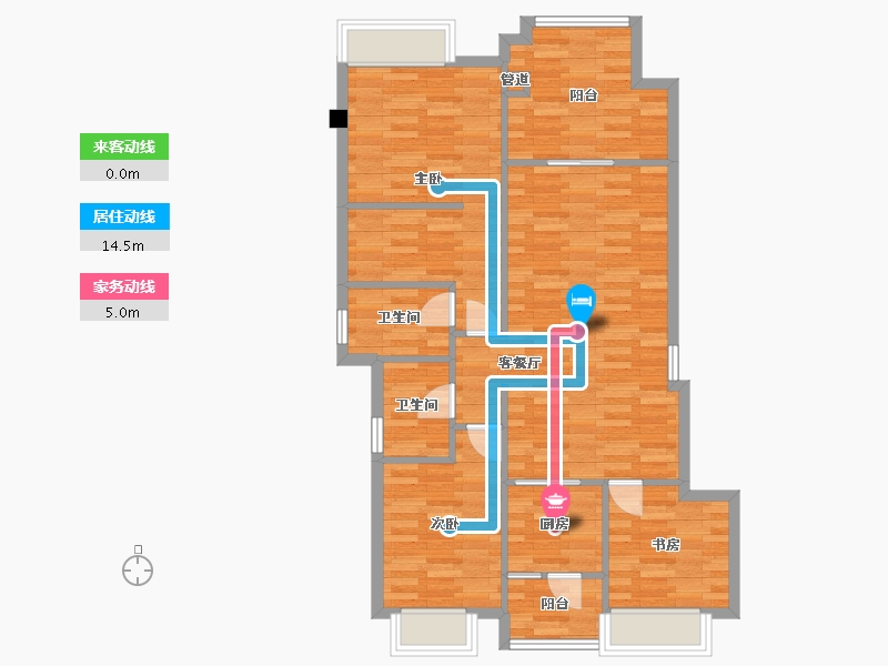 重庆-重庆市-恒大云湖上郡-89.56-户型库-动静线