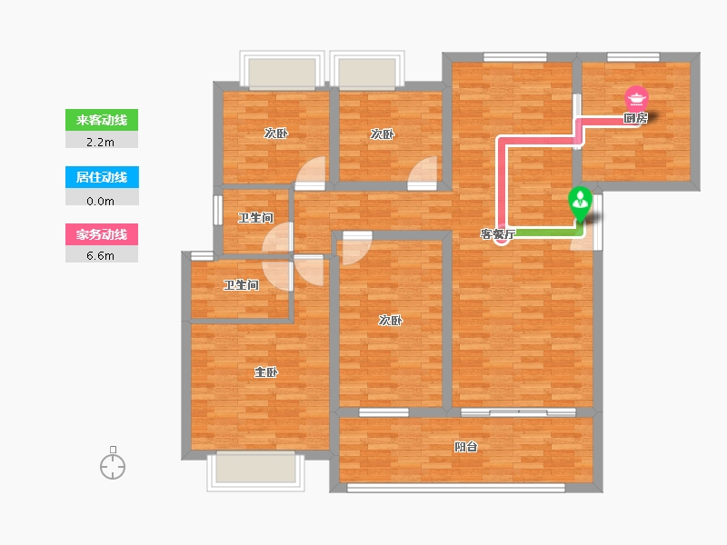 重庆-重庆市-龙湖紫云赋137m²-108.28-户型库-动静线