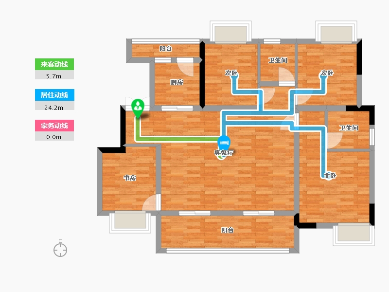 重庆-重庆市-中梁和苑Y3套内0m2-97.68-户型库-动静线