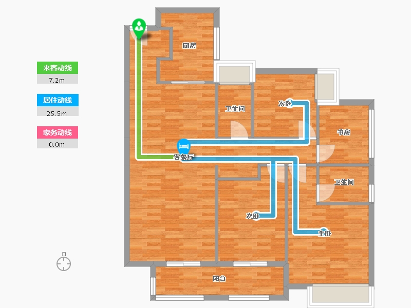 广东省-广州市-中海熙园125m²-100.91-户型库-动静线