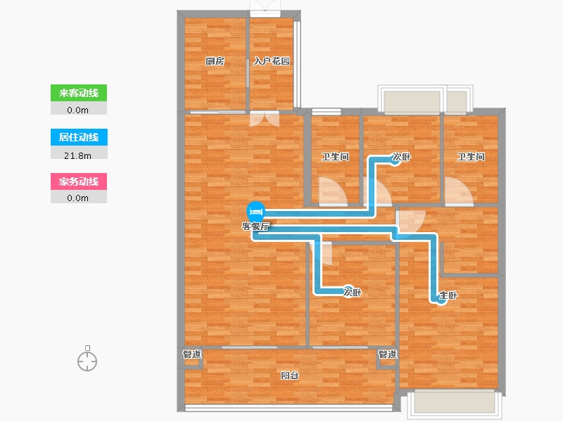 广东省-广州市-粤海拾桂府149m²-119.30-户型库-动静线