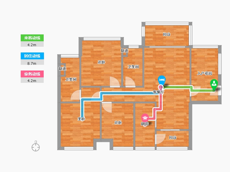 广东省-广州市-南沙湾御苑21栋,22栋113m²-90.39-户型库-动静线