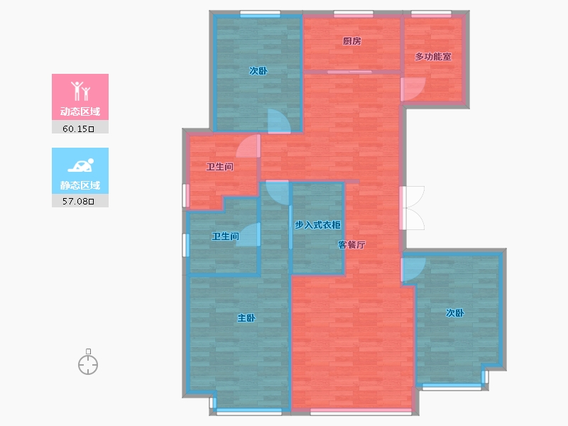 北京-北京市-西山甲一号47-1号楼144M2-107.07-户型库-动静分区