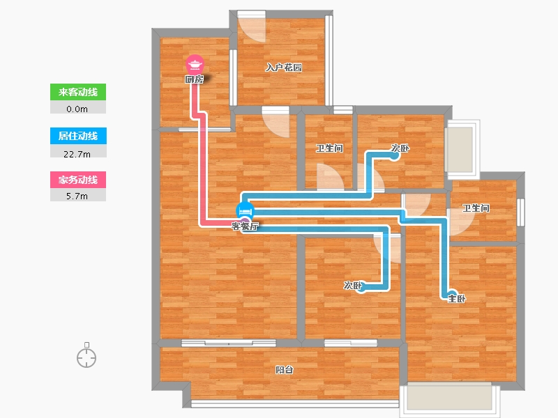 广东省-广州市-南沙保利城116m²-92.80-户型库-动静线