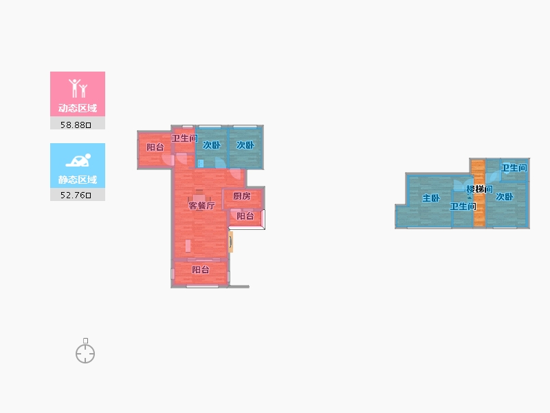 广东省-广州市-香江天赋2栋,17栋03户型-104.40-户型库-动静分区