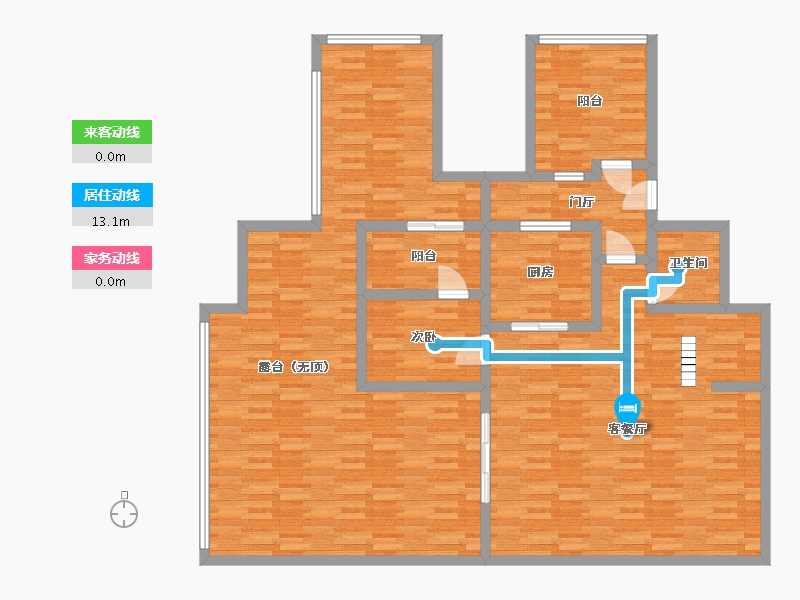 重庆-重庆市-保利大国璟S18地块洋房2号楼,洋房3号楼,洋房1号楼套内133m2-144.15-户型库-动静线