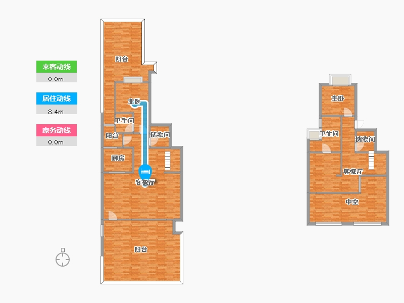 重庆-重庆市-保利大国璟洋房1号楼套内127m2-201.59-户型库-动静线