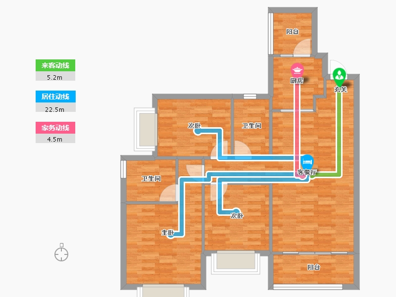 重庆-重庆市-恒大悦府146号楼111.74m²-85.69-户型库-动静线