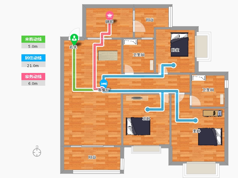 重庆-重庆市-恒大悦府145号楼,150号楼112.58m²-93.19-户型库-动静线