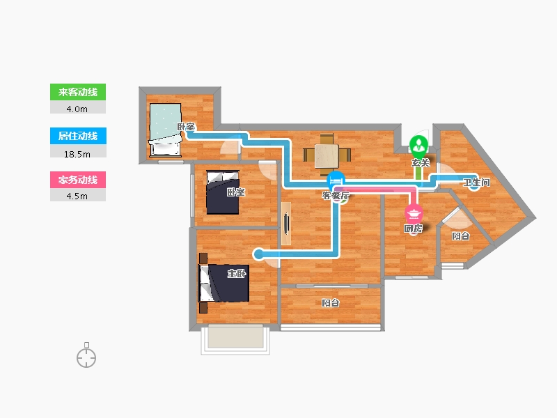 重庆-重庆市-恒大悦府147号楼,150号楼89.14m²-68.49-户型库-动静线