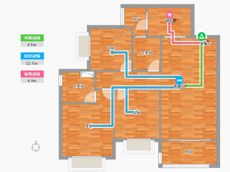 重庆-重庆市-恒大悦府149号楼,145号楼120.83m²-93.15-户型库-动静线