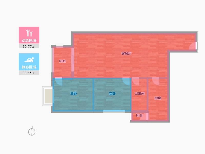 北京-北京市-北京书院94m²-75.20-户型库-动静分区