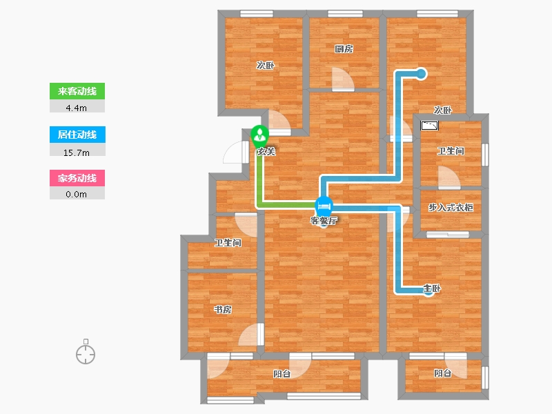 北京-北京市-首开香溪郡1号院17号楼建面138m²-109.26-户型库-动静线