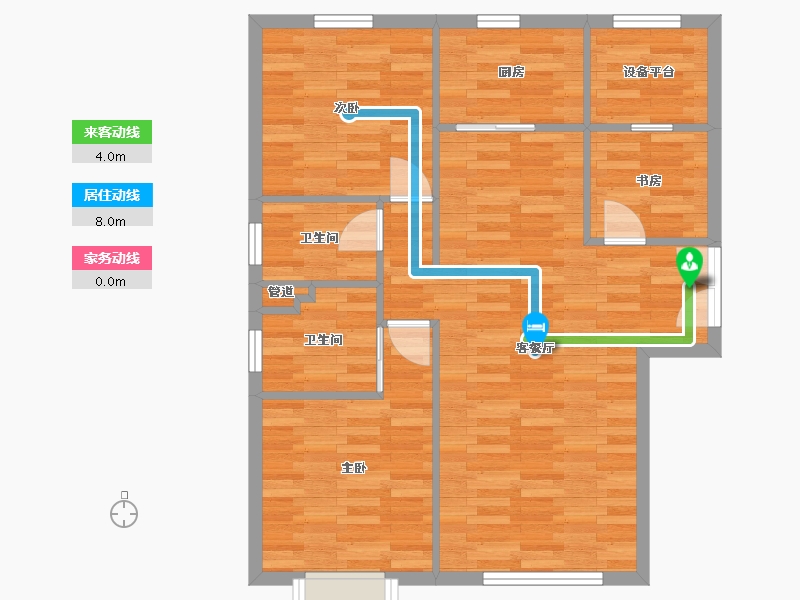 北京-北京市-首开住总熙悦安郡1号楼110m²-77.14-户型库-动静线