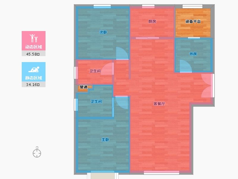 北京-北京市-首开住总熙悦安郡1号楼110m²-77.14-户型库-动静分区