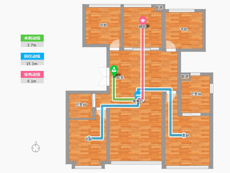 北京-北京市-西山燕庐7/8/150m²-111.72-户型库-动静线